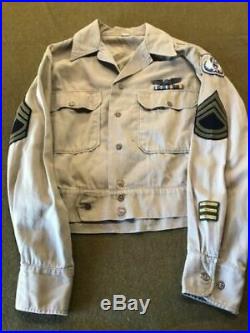 WW2 USAAF TSgt 15th Air Force Theater Modified Khaki Uniform Group Complete