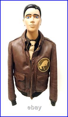 WW2 USAF 95th Bomb Squadron Type A2 goatskin jacket w Shirt Tie Size 42