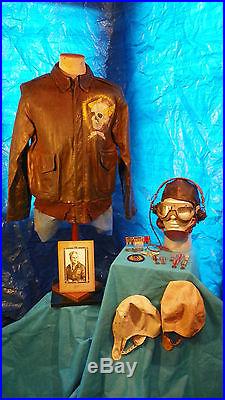 Ww2 Us Army Air Force A2 Jacket, Identified, 8th Af, Air Gunner, Photograph More