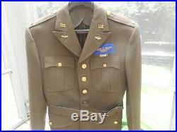 WW2 US Army 8th Air Force officer's uniform Named coat & cap