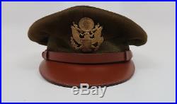 WW2 US Army military uniform dress jacket visor cap hat Officer Air Force Corp