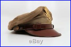 WW2 US Officer visor cap uniform jacket hat combat Air Force corp Lewis crusher