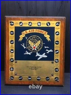 WW2 U. S. Air Force Participation Wall Plaque 55 Air Brass Wall Art 13.5 x 15.5