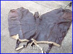 WW2 air force A-3 leather and fleece flight pants bomber fighter crew