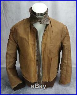 WW2 officer US Army Air Force Corp leather A2 bomber jacket USAF NAME group 42