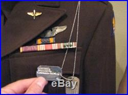 WWII 12th Air Force Uniform grouping 12th USAAF pilot uniform, dog tags, more