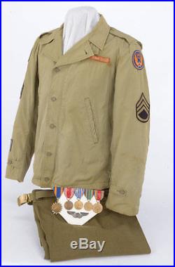 WWII 15th Air Force Radio Operator's M41 Field Jacket & Medals Lot