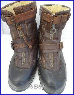WWII 40s TYPE A-6A US ARMY AIR FORCE PILOTS CONVERSE WINTER FLYING BOOTS SIZE 10