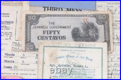 WWII 5th Air Force Dog Tag Grouping Florida Veteran Original Medals Papers