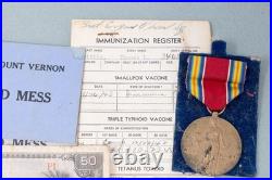 WWII 5th Air Force Dog Tag Grouping Florida Veteran Original Medals Papers