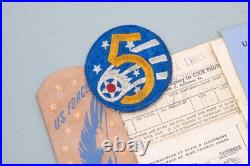 WWII 5th Air Force Dog Tag Grouping Florida Veteran Original Medals Papers