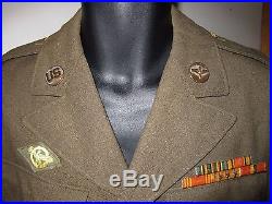 WWII 5th Air Force Pacific Theater Army Air Corps Sergeant Uniform Jacket 38L