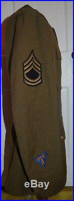 WWII 8th Air Force Radio Communication Uniform Jacket With Sterling Wing Laundry #