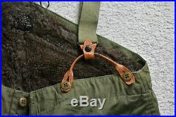 WWII AERO USAAF Air Force Type B-2 Bomber Flight Trousers Pants Alpaca Lined L