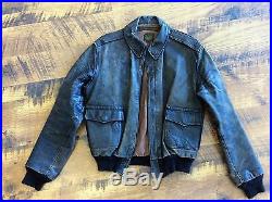 WWII Air Force U. S. Army A-2 Leather Flight Bomber Jacket