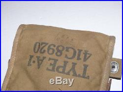 WWII Army Air Force AAF M8 Flare Pouch Type A-1 41G8920 Airplane Pilot Survival