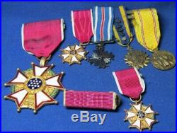 WWII Army Air Forces Legion Of Merit Named Medal & Air Medals Dress Medals Bar