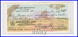 WWII Black Sheep Squadron Greg Pappy Boyington Signed Check