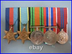 WWII Campaign set including Air Crew Europe Star court mounted and framed