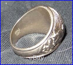 WWII NINTH U. S. ARMY AIR FORCE Solid 10k Gold Engraved Pilot Ring