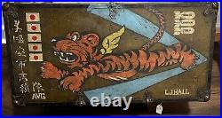 WWII Painted Flying Tigers Style US Air Force Trunk