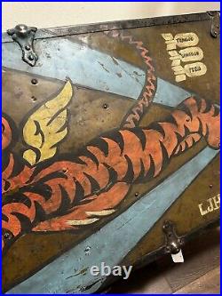 WWII Painted Flying Tigers Style US Air Force Trunk