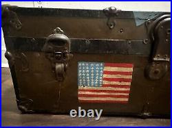 WWII Painted Flying Tigers Style US Air Force Trunk