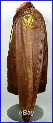 WWII USAAF ISSUE OFFICERS A-2 FLIGHT JACKET 817th BOMB SQUADRON 15th AIR FORCE