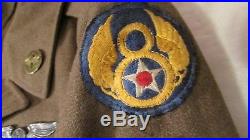 WWII US 8th Army Air Force 305th Bomb Group Ike Jacket Uniform Photos Patch WIA
