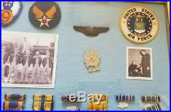 WWII US AAF 9th Air Force Medal Grouping withSilver Wings, Provedance 19 Medals