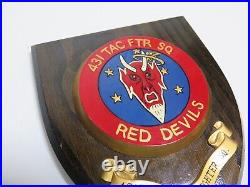WWII US AIR FORCE Red Devils 431st PAINTED Fighter Squadron PATCH PLAQUE SHIELD