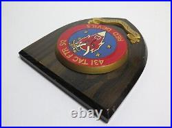 WWII US AIR FORCE Red Devils 431st PAINTED Fighter Squadron PATCH PLAQUE SHIELD