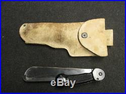 WWII US ARMY AIR FORCE TYPE A-1 FOLDING MACHETE With SCARCE LEATHER CASE