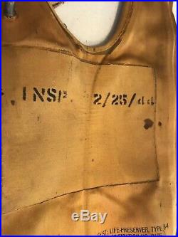 WWII US Air Force Mae West B4 Pneumatic Life Vest WW 2Airborne Paratrooper 1943