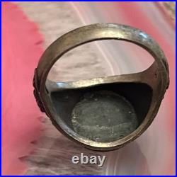 WWII US Air Force USAF Pilot Prop Wings Sterling Silver Signet Ring Size 10.5