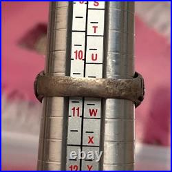 WWII US Air Force USAF Pilot Prop Wings Sterling Silver Signet Ring Size 10.5