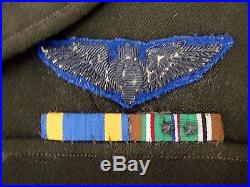 WWII US Army Air Corps 4th, 8th Air Force Green Uniform withBullion Patches