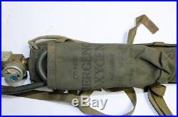 WWII US Army Air Force AAF Type H-1 emergency oxygen cylinder bailout bottle