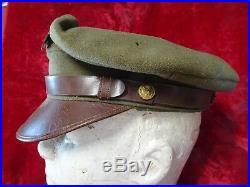 WWII US Army Air Force Crusher Hat Embellished EM Cap Badge with Brass Propeller