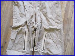 WWII US Army Air Force Flight Suit Coveralls Very Light Twill