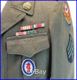 WWII US Army Air Force Named Ike Jacket & Cap, Patches & Ribbons