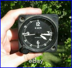 WWII US Army Air Force Wittnauer A-11 Cockpit 8 Day Clock Aircraft Airplane