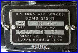 WWII US Army Air Forces Norden Bombsight M9B Matching Numbers 1940s Original