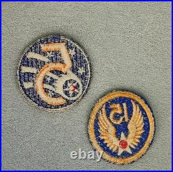 WWII US Army Air Forces Patches 5th & 15th Air Force Theater Insignia Pair