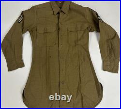 WWII US Army Air Forces Wool Uniform Shirt Corporal Chevron Original 14.5x32