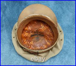 WWII US Officer visor cap jacket hat combat Air Force corp flight weight crusher