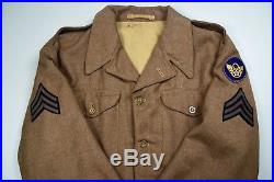 WWII U. S. 8th AIR FORCE BRITISH TYPE BATTLE DRESS JACKET withU. S. PIPED INSIGNIA