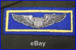 WWII U. S. 9th AIR FORCE OFFICER'S B14 JACKET withBULLION COMBAT CREW WING & PINK T
