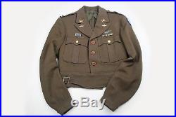 WWII U. S. 9th AIR FORCE PILOT'S IKE JACKET withBULLION WINGS & RIBBON BAR