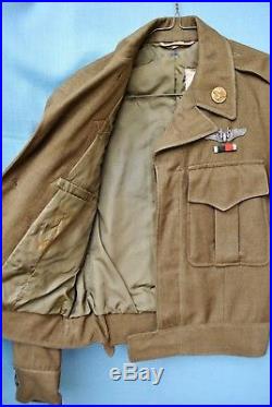 WWII U. S. Army Air Force European Command Staff Sergeant Ike Jacket & Insignia